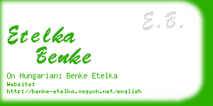 etelka benke business card